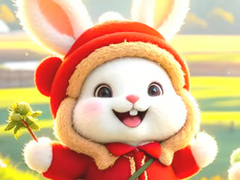 खेल Jigsaw Puzzle: Hiking Bunny