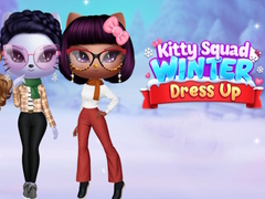 खेल Kitty Squad Winter Dress up