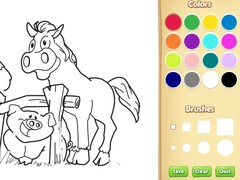 खेल Farm Animals Coloring Book for Kids