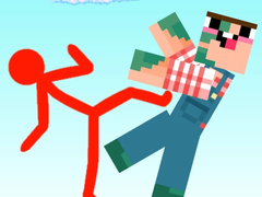 खेल Red Stickman vs Craftmans
