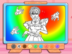 खेल Coloring Book: Wednesday Addams Dancing