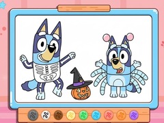 खेल Coloring Book: Bluey Halloween Costume
