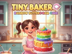 खेल Tiny Baker: Rainbow Buttercream Cake