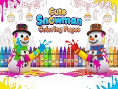 खेल Cute Snowman Coloring Pages
