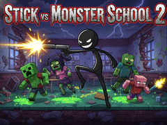 खेल Stick vs Monster School 2