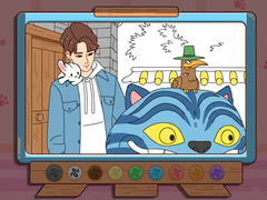 खेल Coloring Book: Kpop Jinu & Blue Tiger