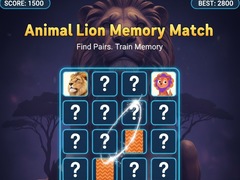 खेल Animal Lion Memory Match
