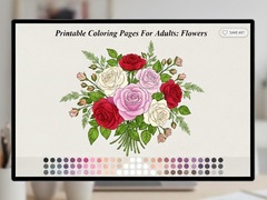 खेल Printable Coloring Pages For Adults Flowers